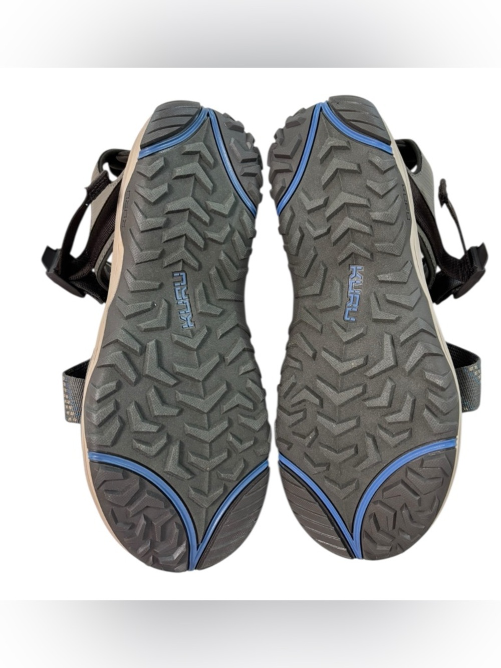 KURU Current Sandals Shoes Mens Size 12 Cedar Brown Mineral Blue Comfort Hiking - Picture 8 of 10